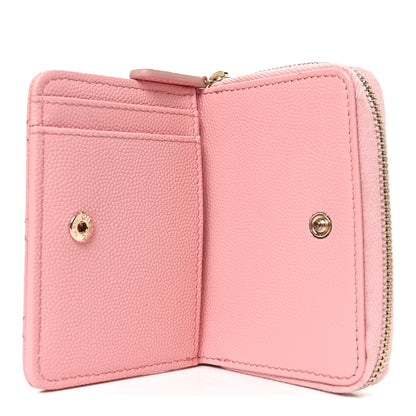 Chanel Caviar Quilted Compact Zipped Wallet Pink 5 of 8
