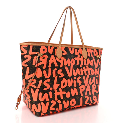 Louis Vuitton Monogram Graffiti Neverfull GM Orange 3 of 10