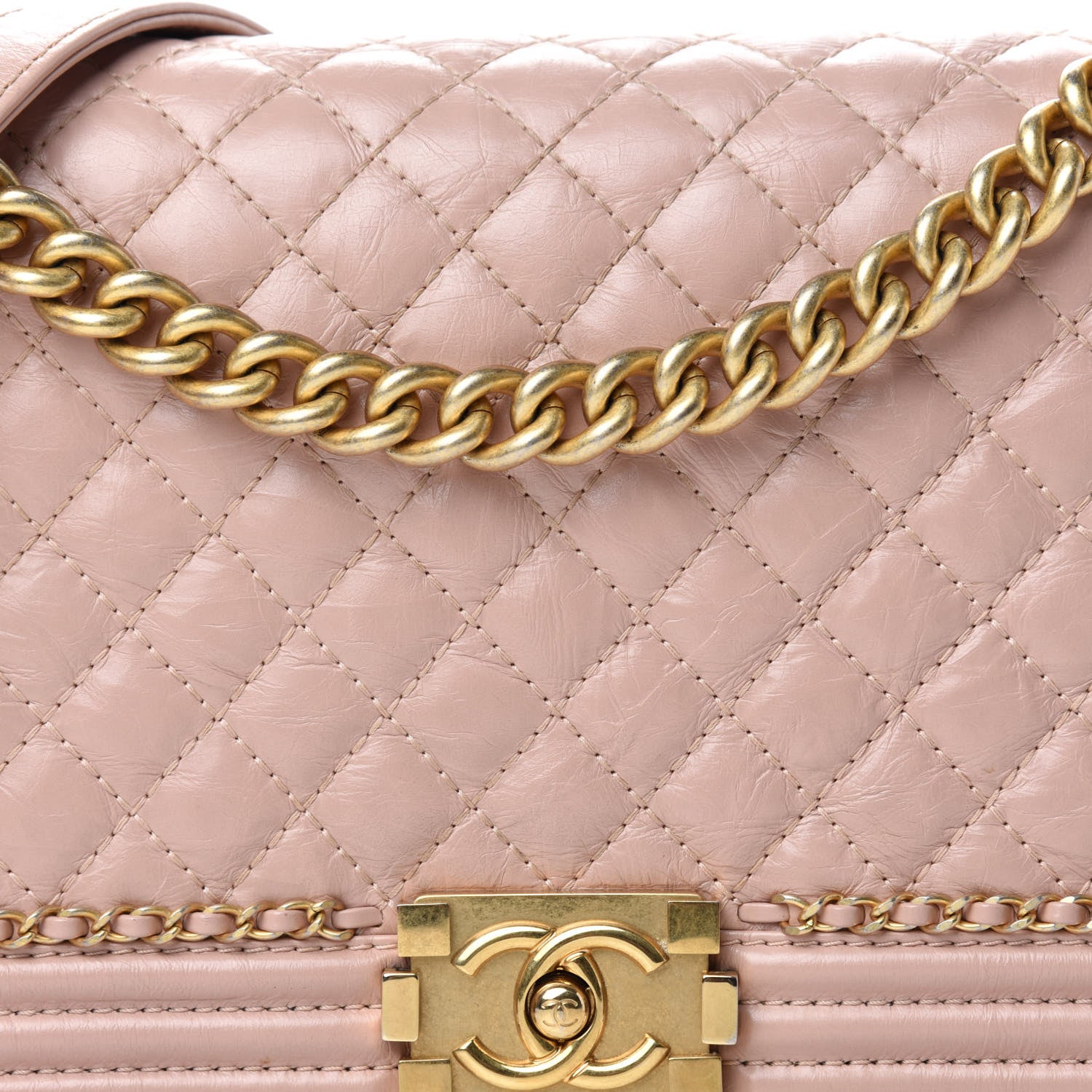 Chanel Aged Calfskin Quilted New Medium Jacket Boy Flap Pink 12 of 12