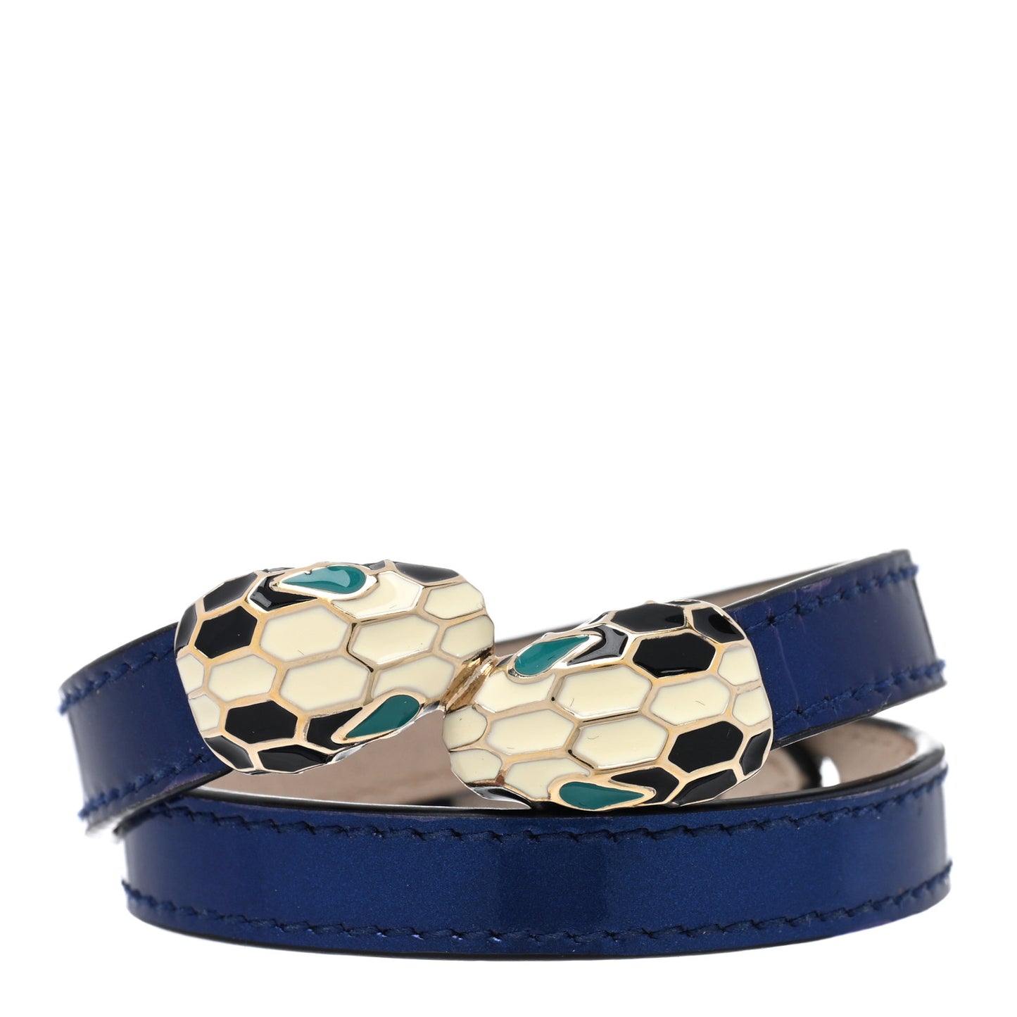 Patent Serpenti Forever Wrap Bracelet Blue