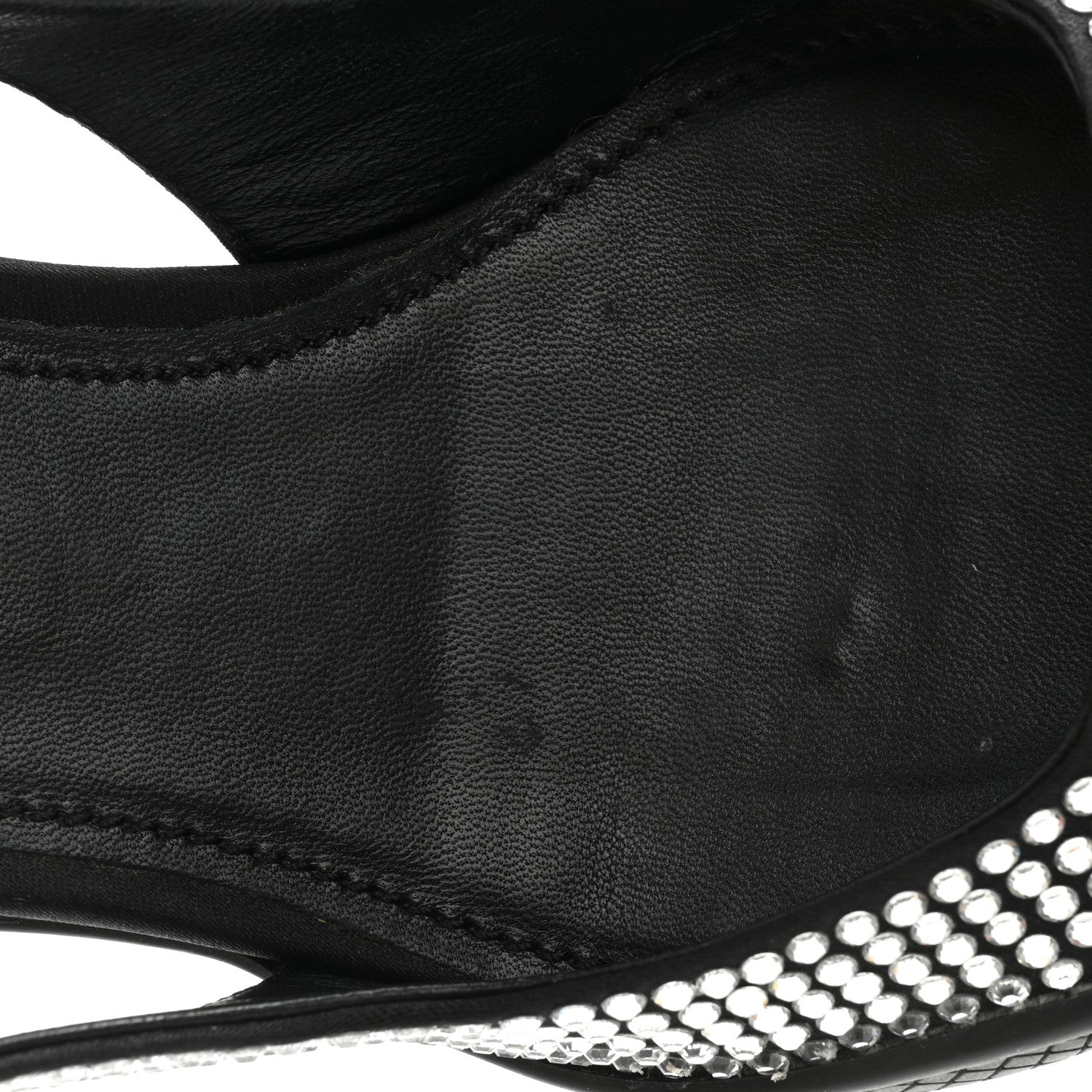 Prada Satin Crystal Logo 45mm Slingback Pumps 37 Cristal 10 of 12