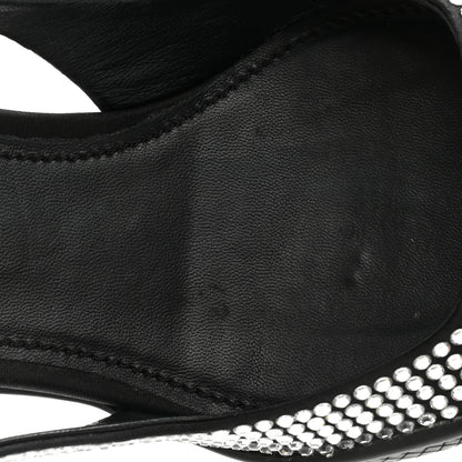Prada Satin Crystal Logo 45mm Slingback Pumps 37 Cristal 10 of 12