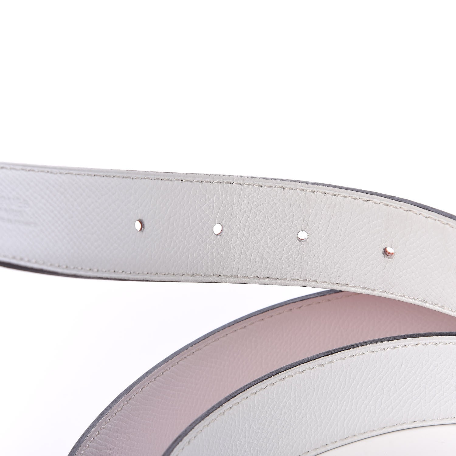 Hermes Swift Epsom 32mm Belt Strap 95 Rouge Venetian White 4 of 7