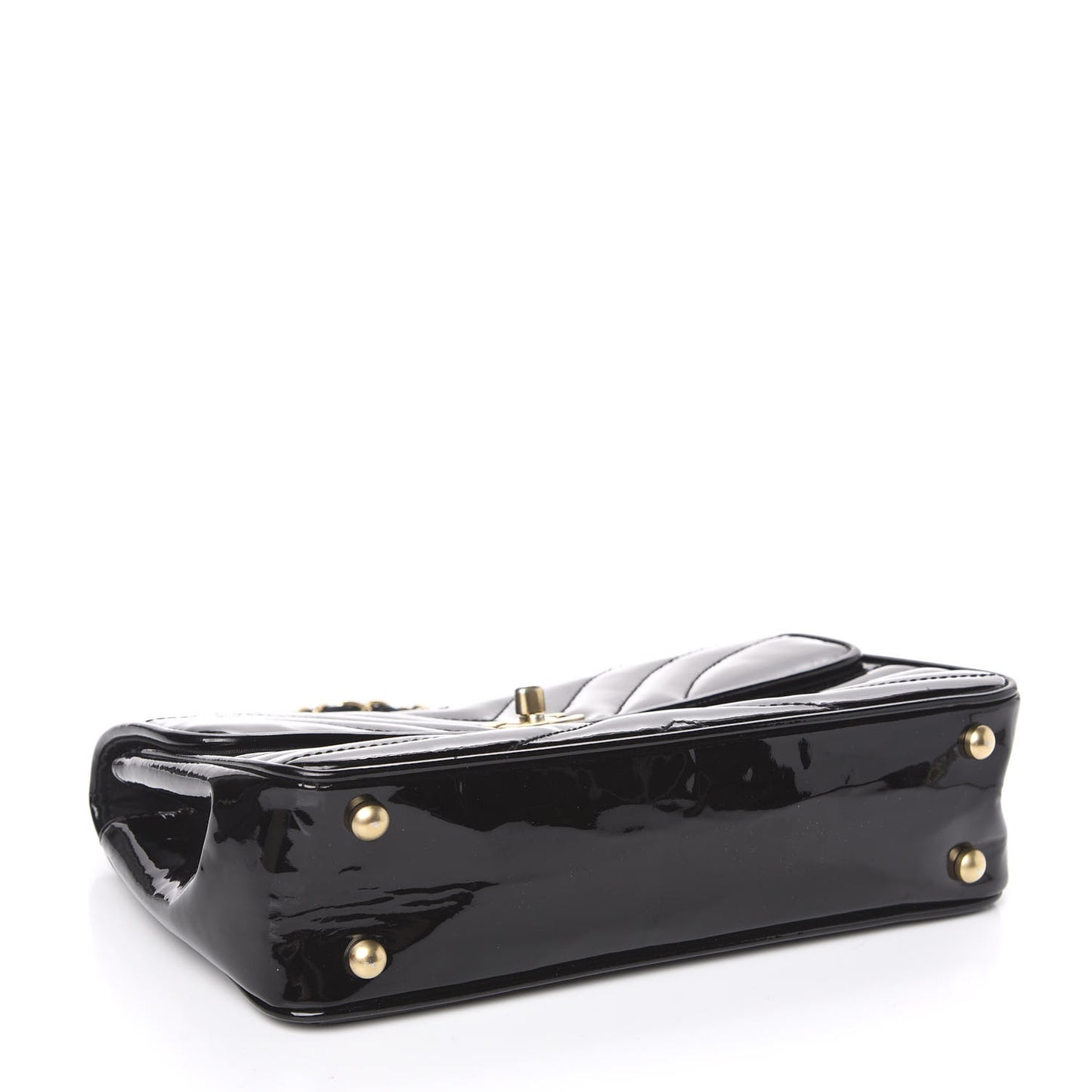 Patent Small Single Flap Black