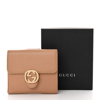 Gucci Dollar Calfskin Interlocking G French Wallet Camelia 11 of 11