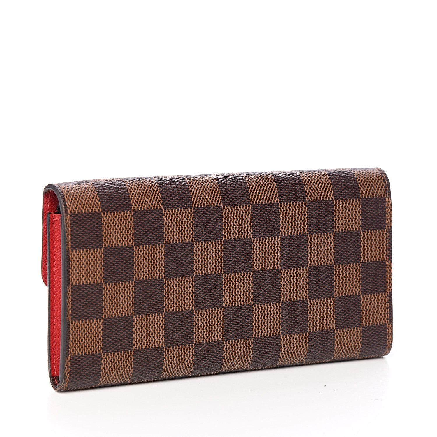 Louis Vuitton Damier Ebene Emilie Wallet Red 2 of 7