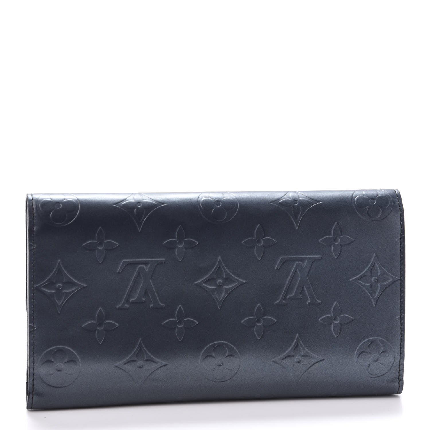Louis Vuitton Mat Monogram Porte Tresor International Wallet Blue 2 of 7