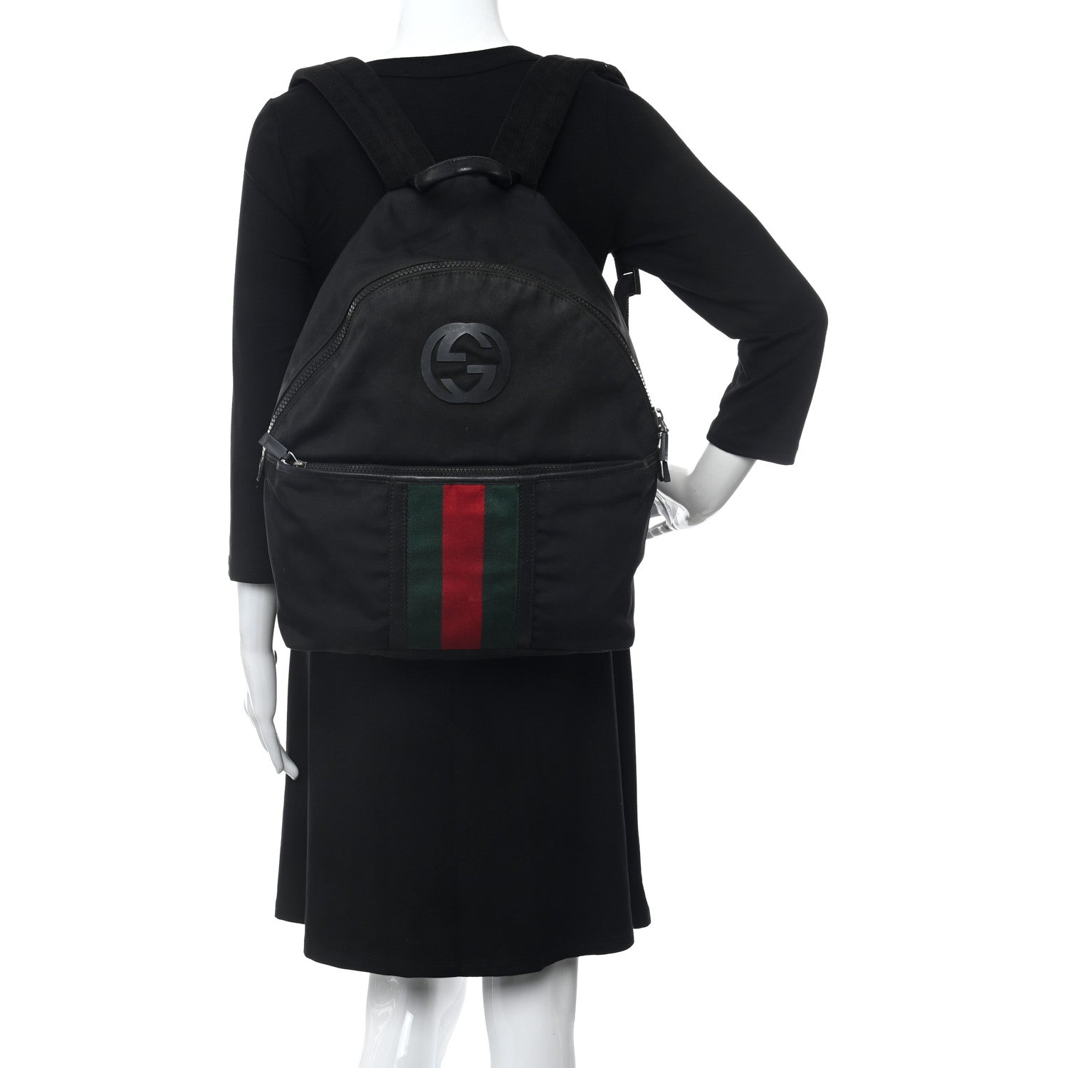 Gucci Techno Canvas Web Parana Backpack Black 3 of 13