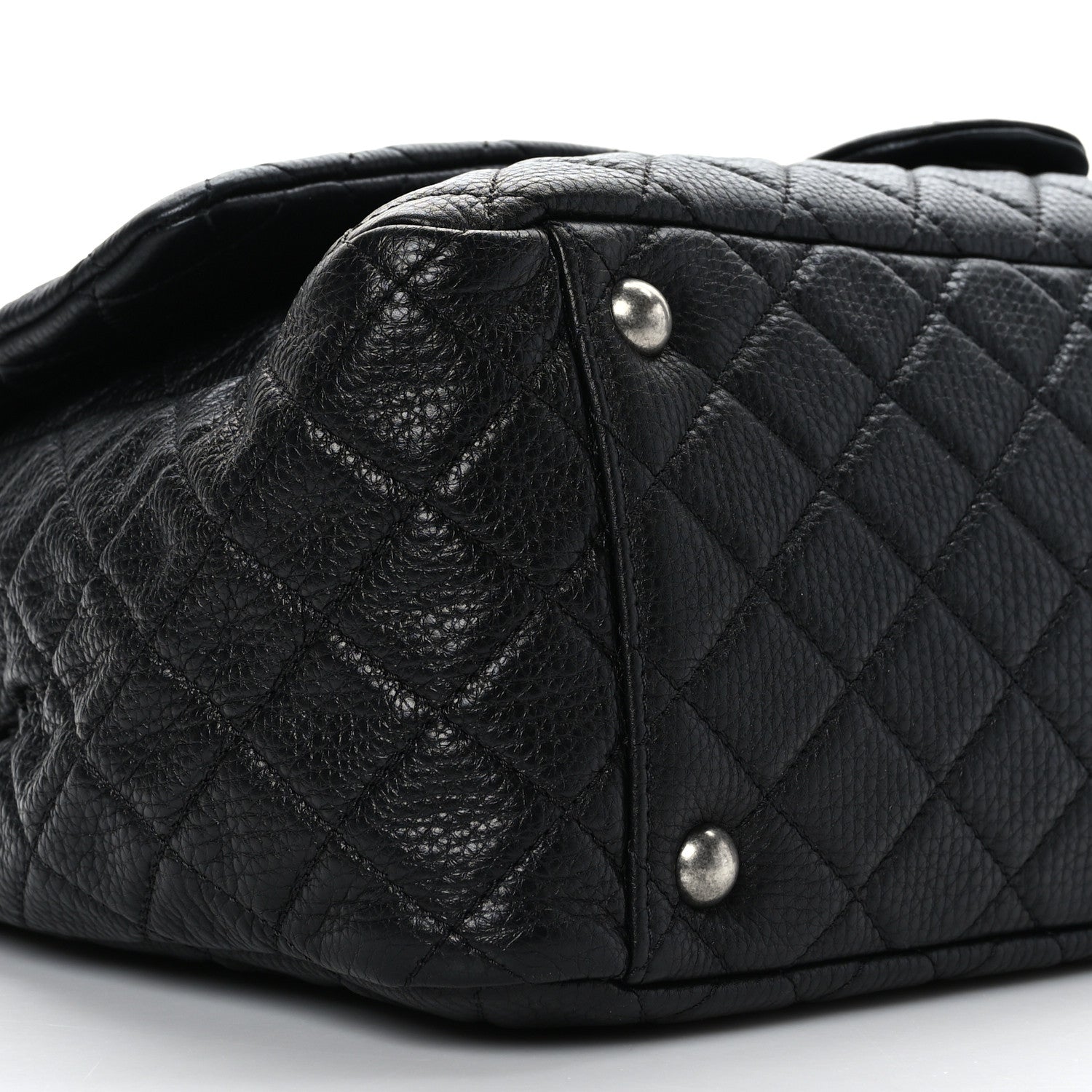 Chanel Calfskin Quilted XXL Travel Flap Bag Black 9 of 10