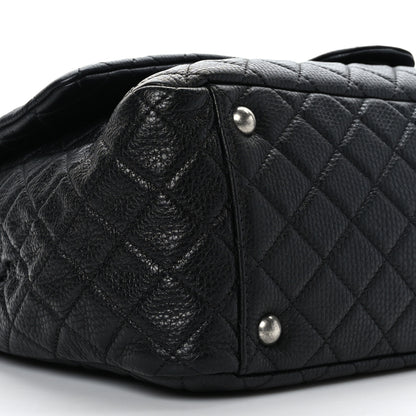 Chanel Calfskin Quilted XXL Travel Flap Bag Black 9 of 10