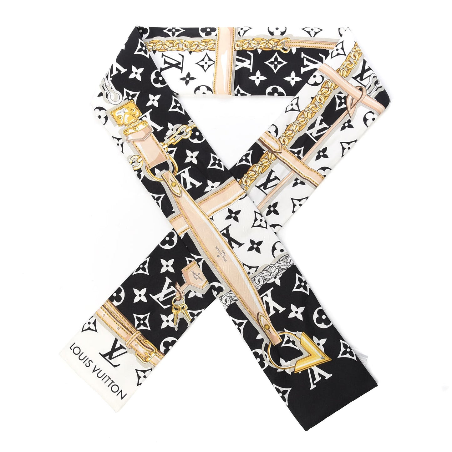 Silk Monogram Confidential Bandeau Black