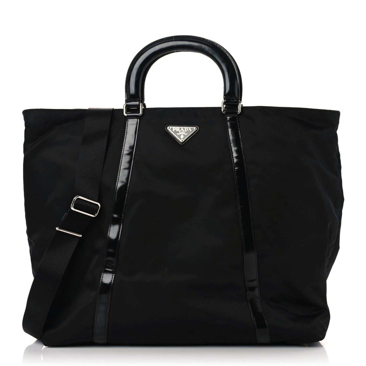 Tessuto Nylon Spazzolato Tote Black