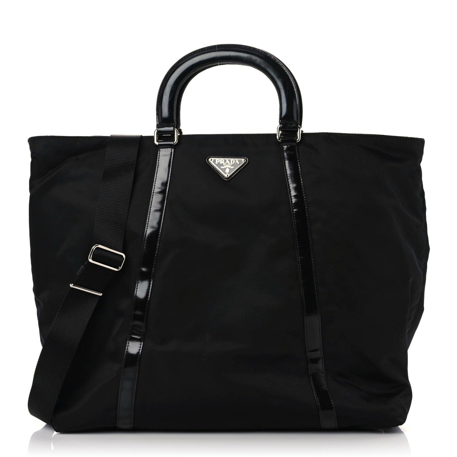 Prada Tessuto Nylon Spazzolato Tote Black 1 of 10