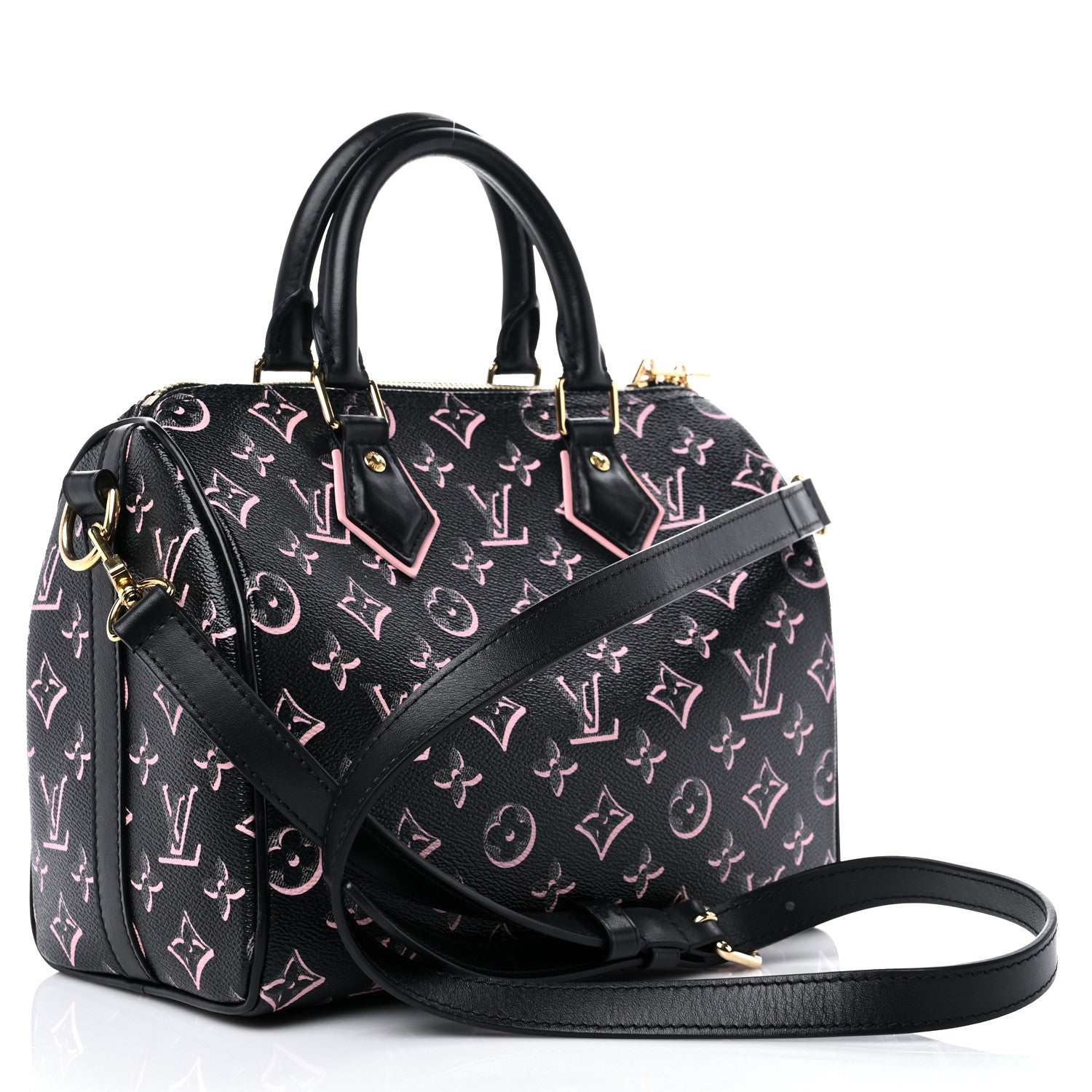 Louis Vuitton Monogram Fall for You Speedy Bandouliere 25 Black 3 of 13