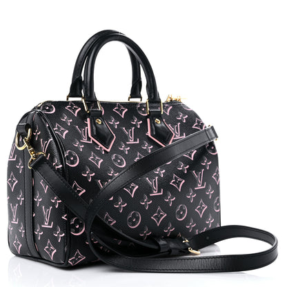 Louis Vuitton Monogram Fall for You Speedy Bandouliere 25 Black 3 of 13