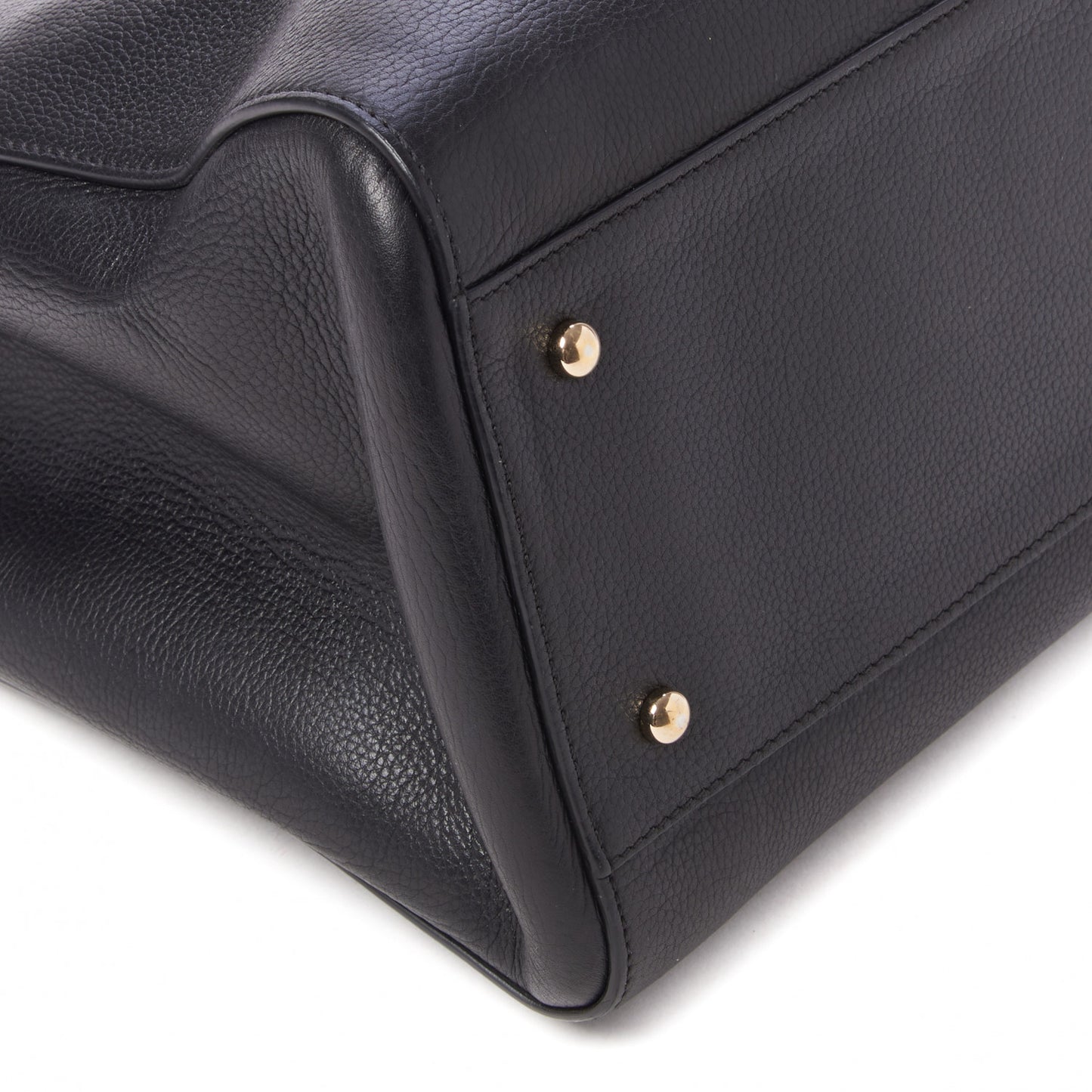 Grained Calfskin Medium Neo Executive Shopper Tote Black