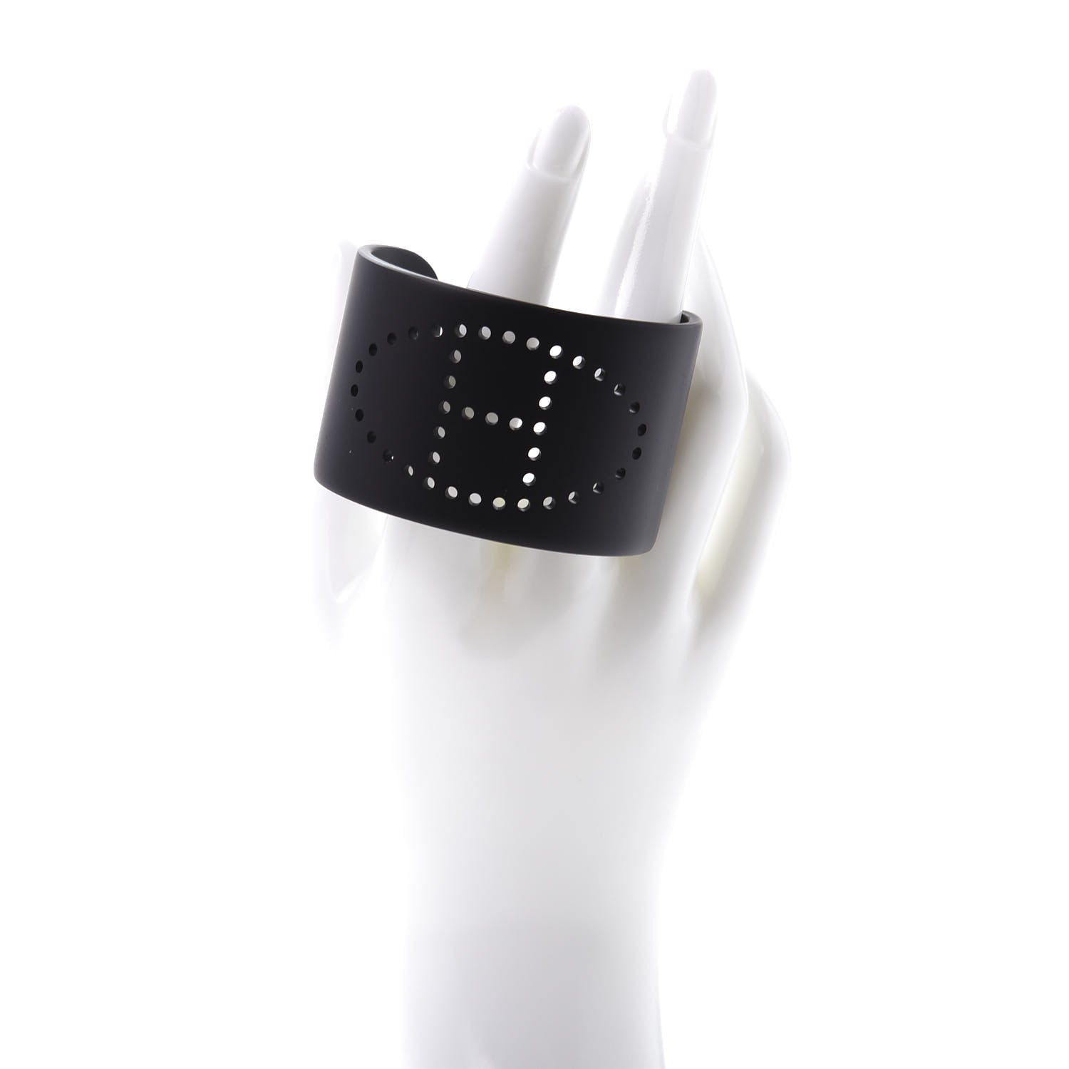 Hermes Aluminium Evelyne Sunset Cuff Bracelet T2 Black 2 of 4