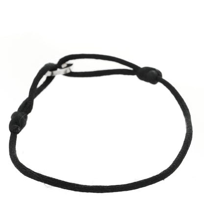 Cartier 18K White Gold Diamond LOVE Adjustable Cord Bracelet Black 2 of 3