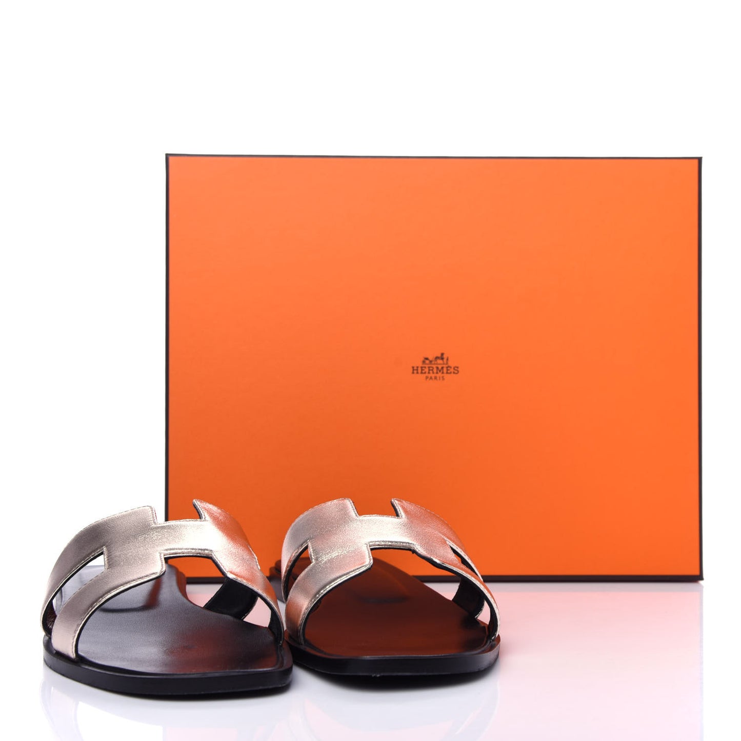 Metallic Nappa Oran Sandals 39 Rose Dore