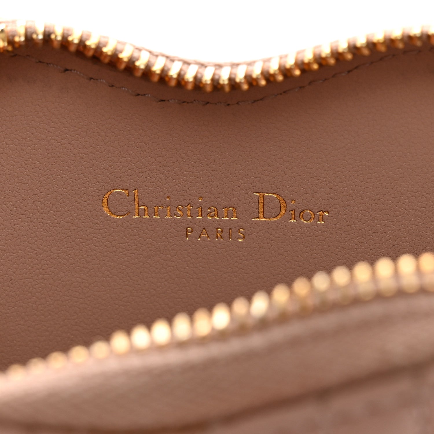 Christian Dior Calfskin Cannage Dioramour Caro Heart Pouch With Chain Rose Des Vents 6 of 12