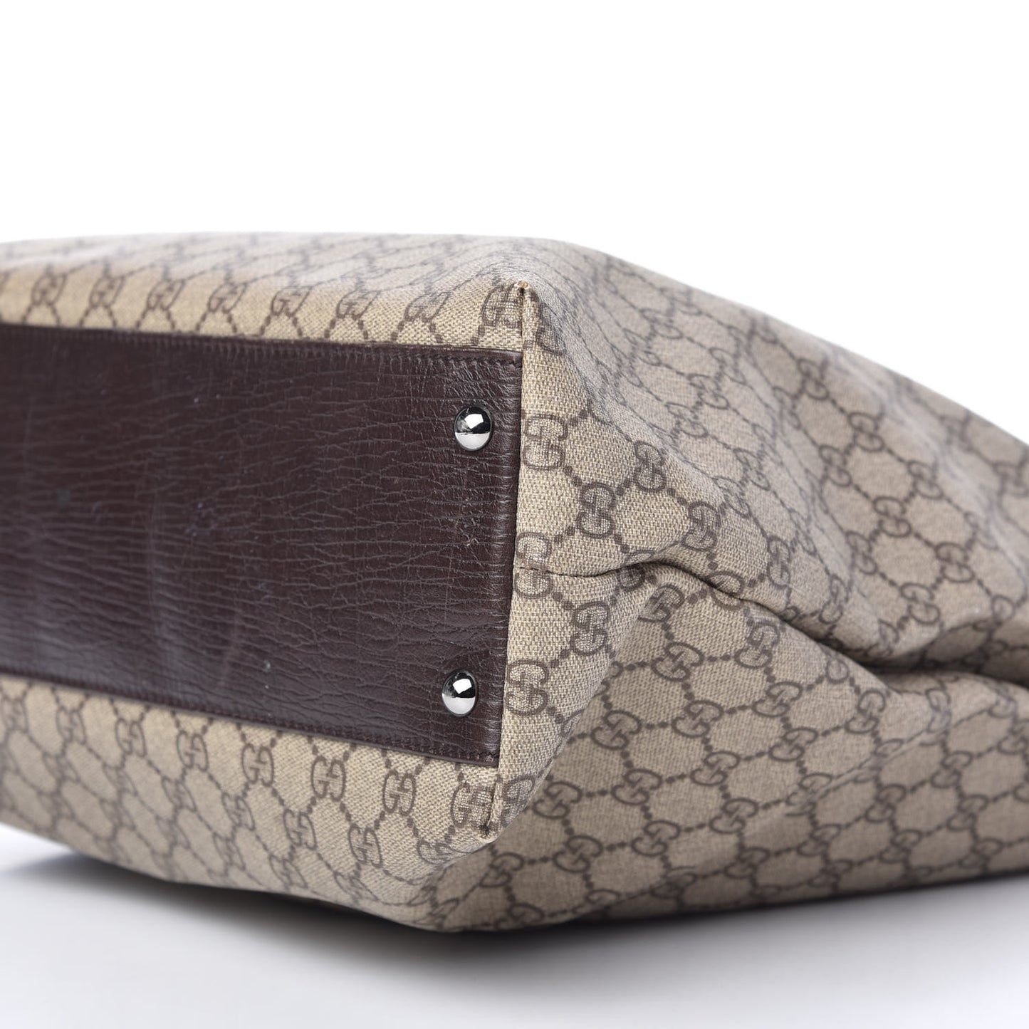 GG Plus Monogram Vertical Tote Dark Brown