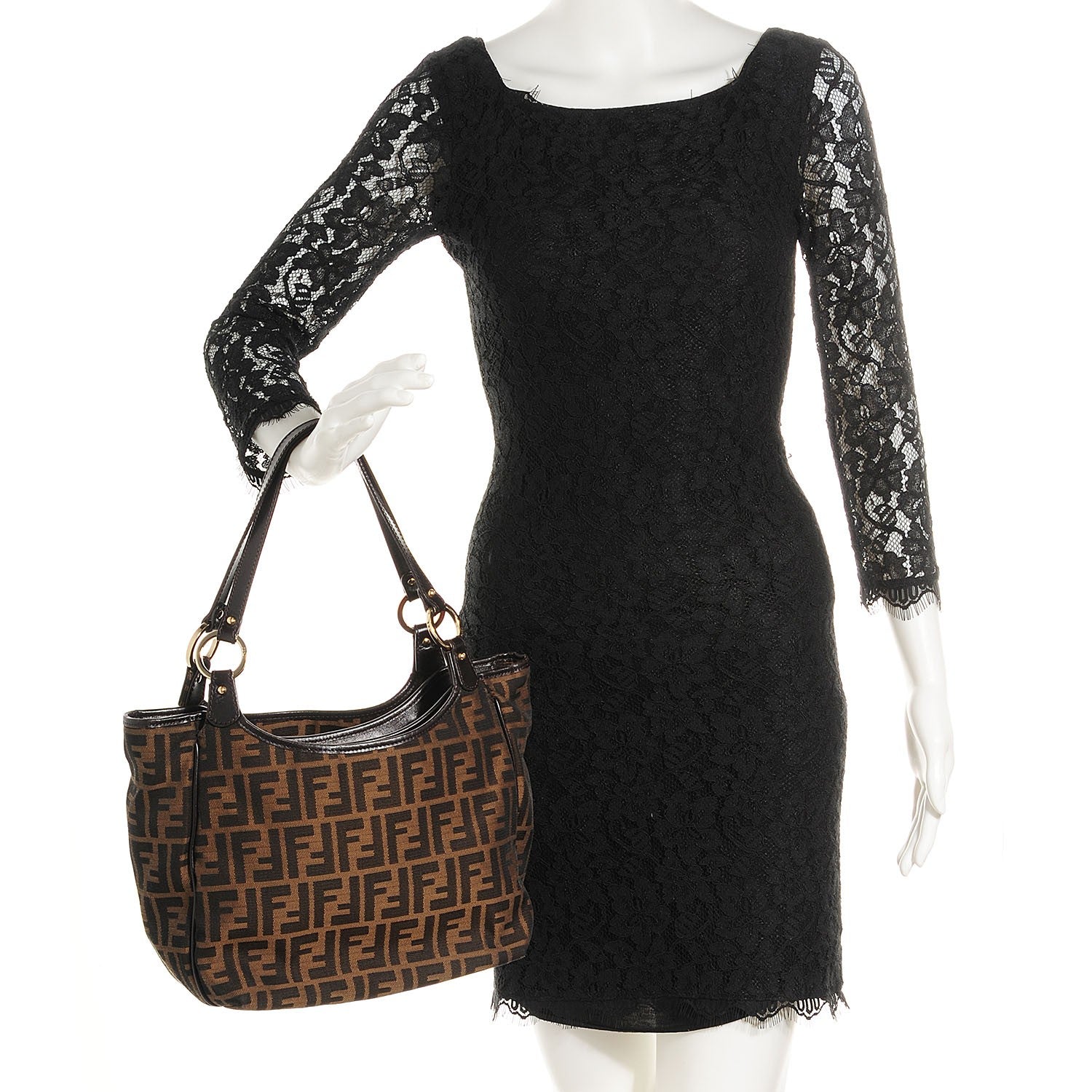 Fendi Zucca Small Chef Shopping Tote Tobacco 2 of 10