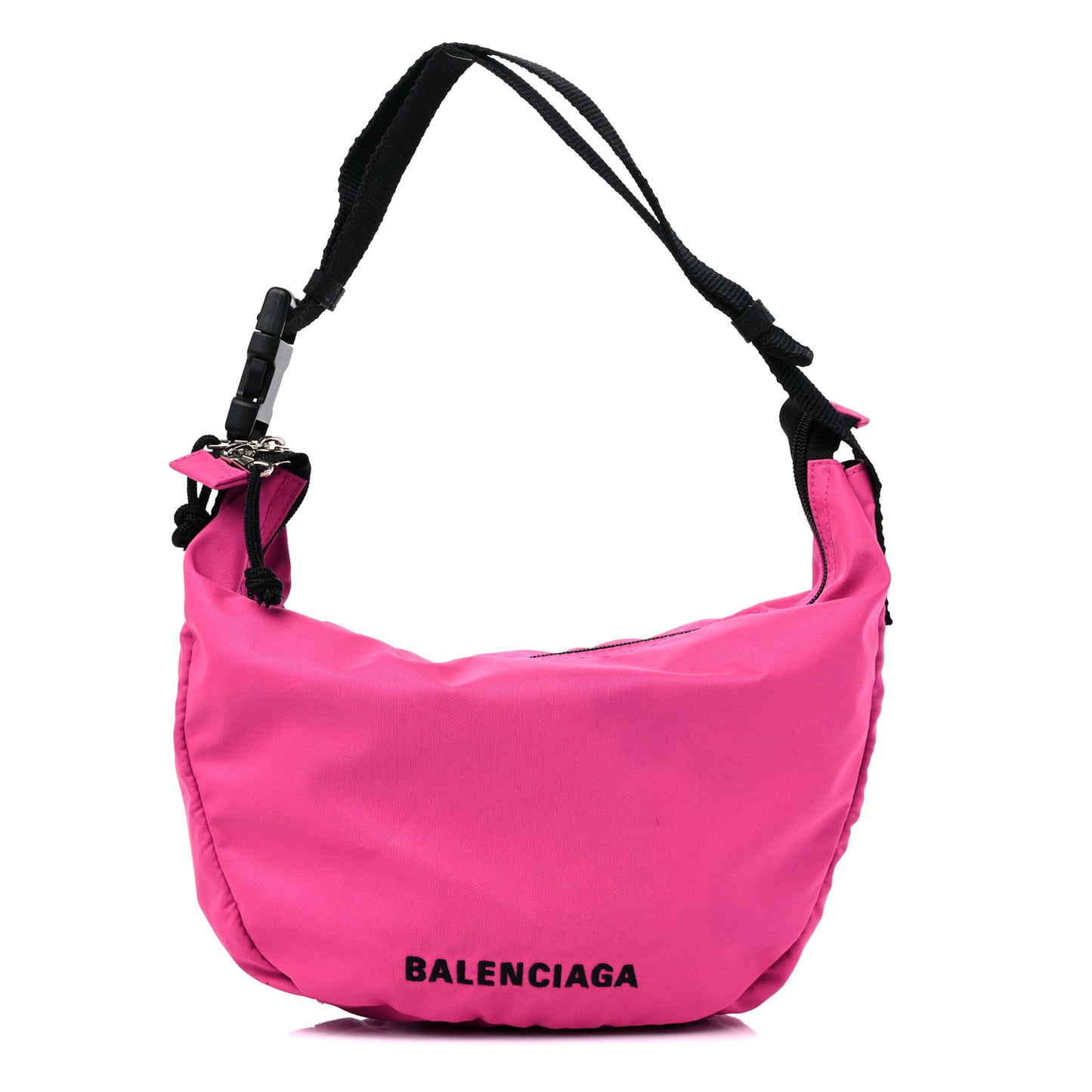 Nylon Wheel Logo Sling Bag Fluo Pink