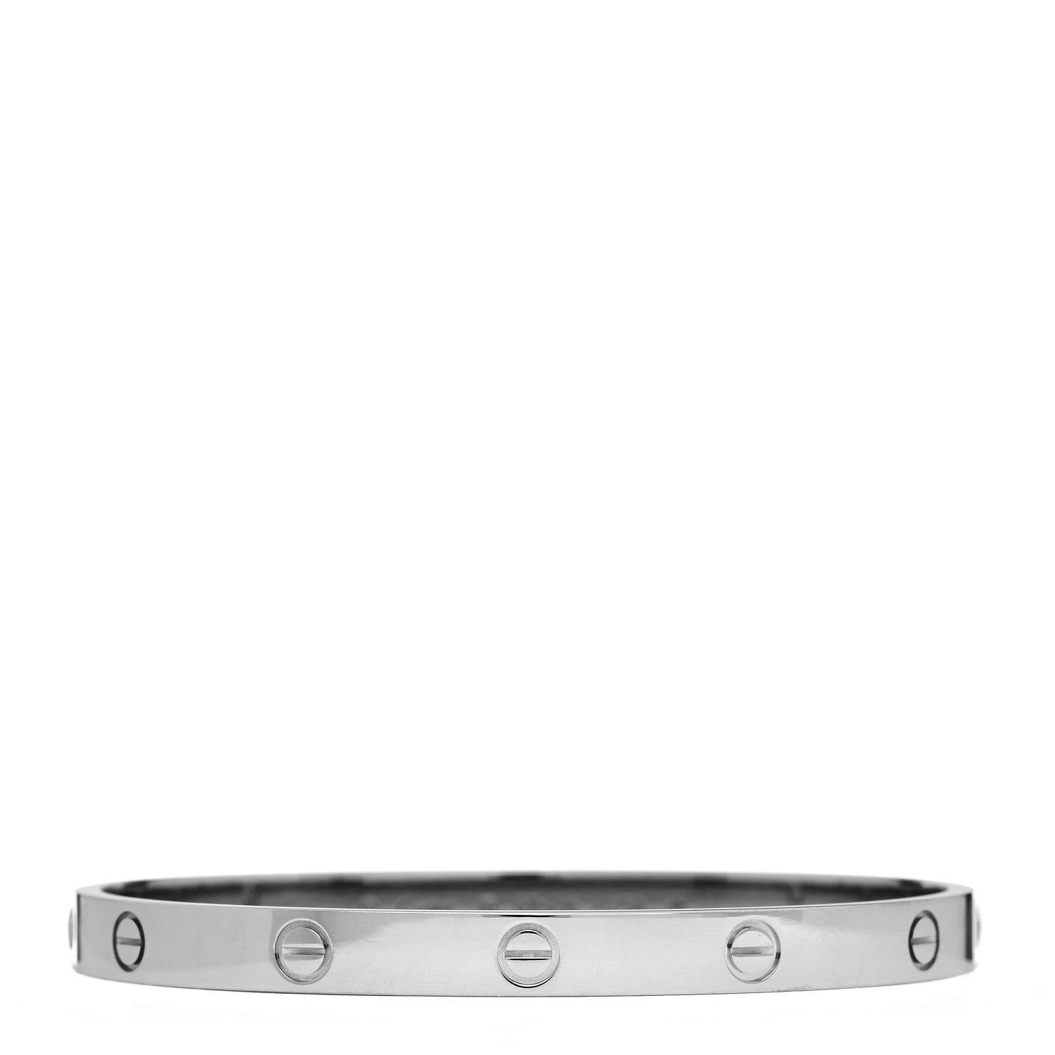 Cartier 18K White Gold LOVE Bracelet 19 1 of 10