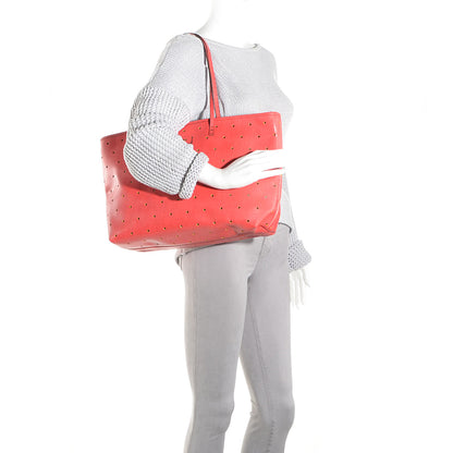 Fendi Vitello Perforated Roll Tote Fragola 2 of 10