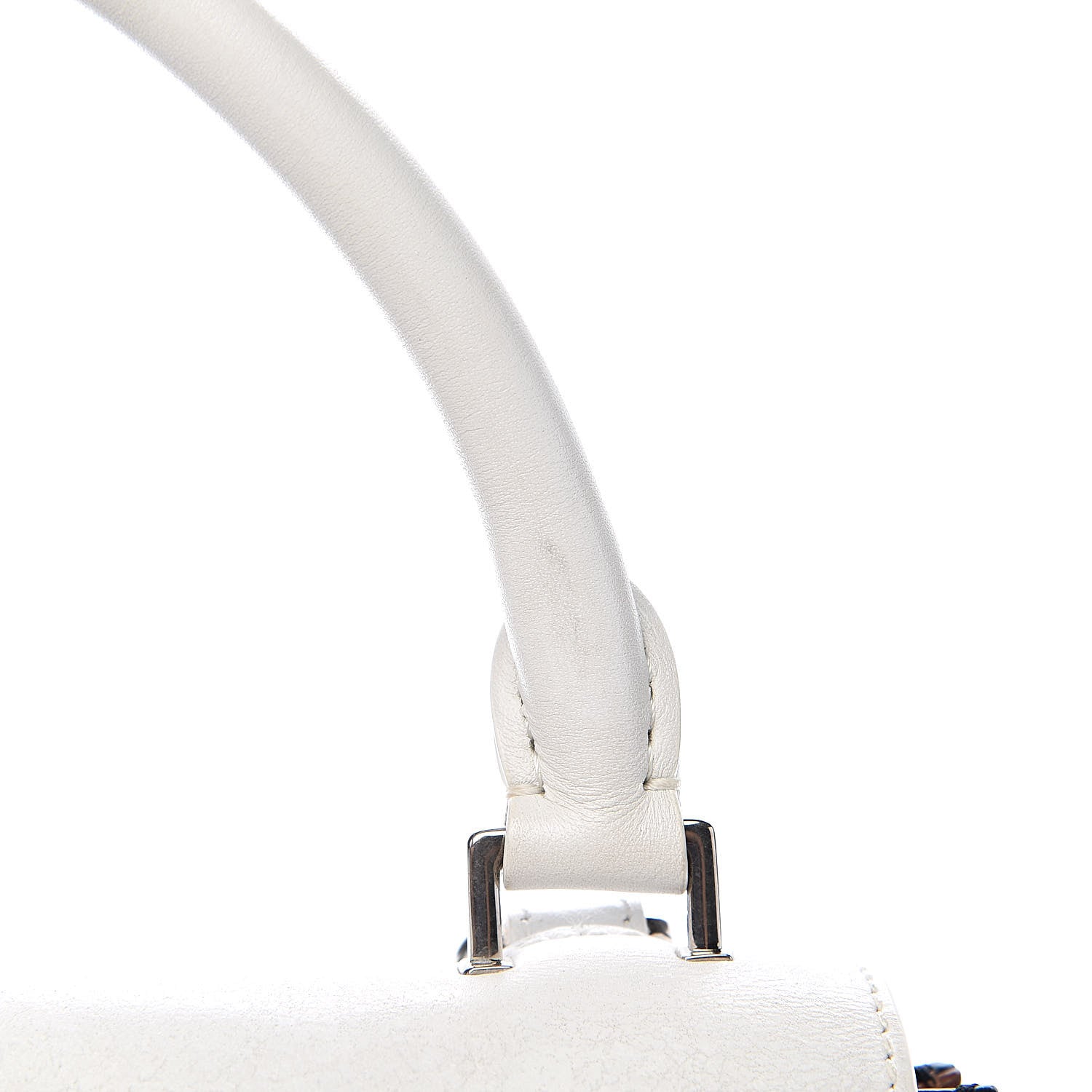 Celine Smooth Calfskin Suede Medium Tri-Color Trapeze White 13 of 17
