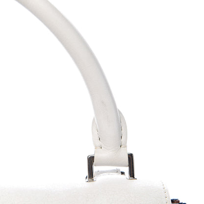 Celine Smooth Calfskin Suede Medium Tri-Color Trapeze White 13 of 17