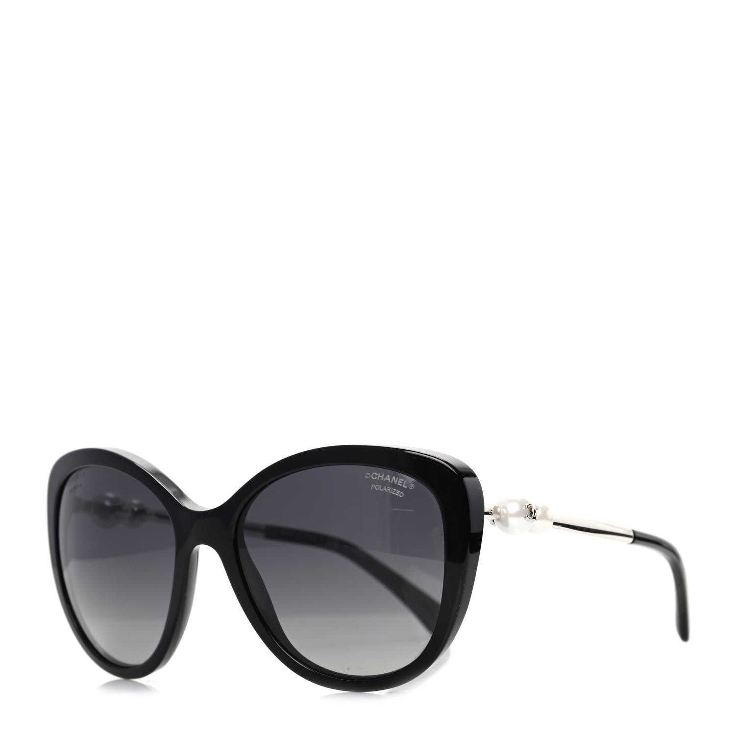 Chanel Acetate Pearl Polarized Winter Butterfly Sunglasses 5338-H Black 1 of 7
