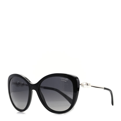 Chanel Acetate Pearl Polarized Winter Butterfly Sunglasses 5338-H Black 1 of 7