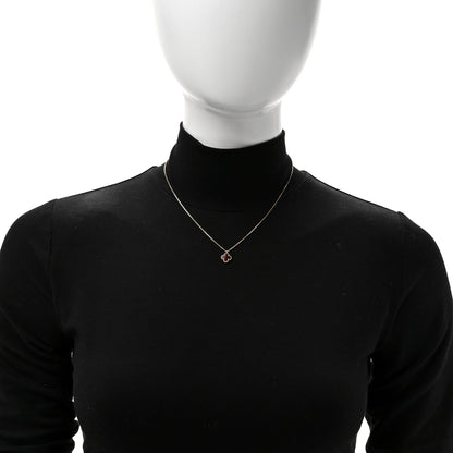 Van Cleef & Arpels 18K Rose Gold Carnelian Sweet Alhambra Pendant Necklace 2 of 7