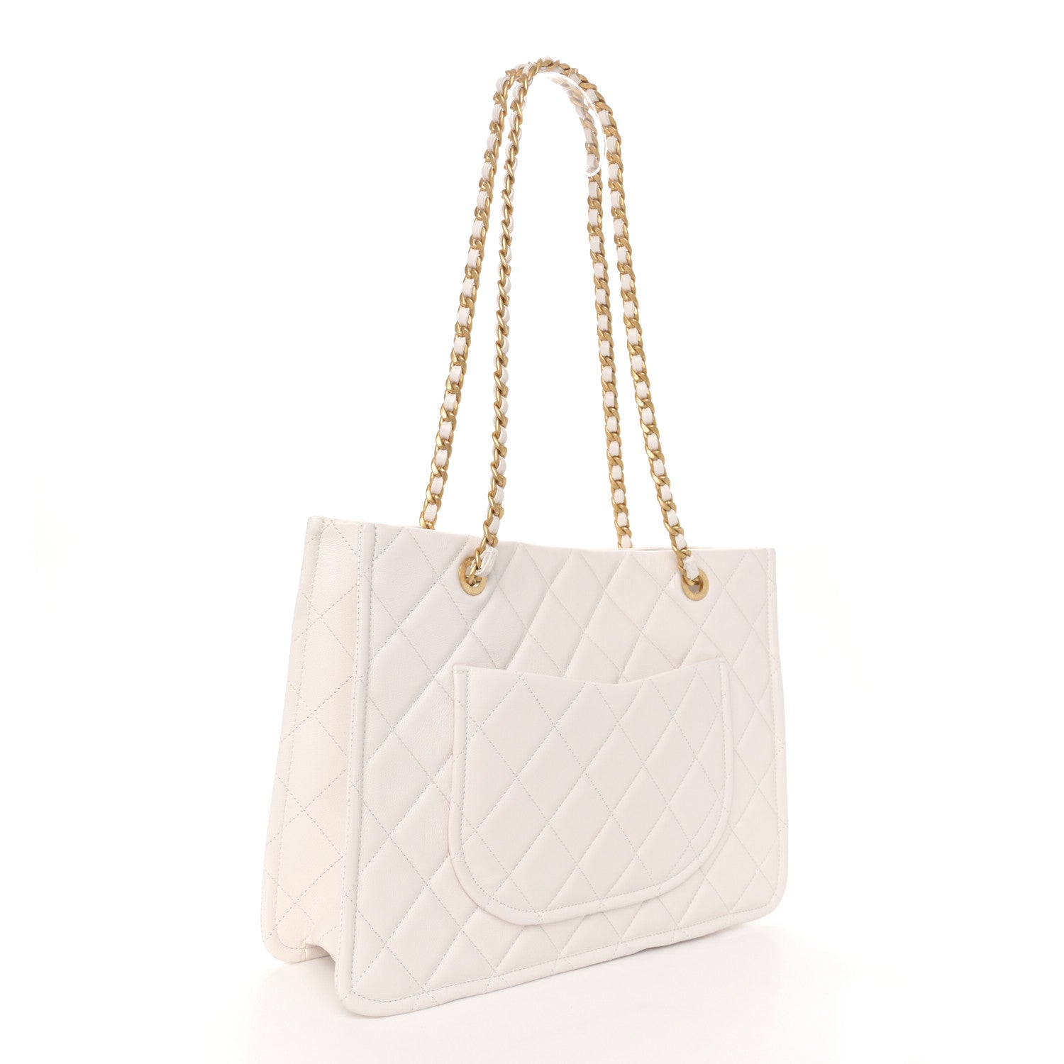 Chanel Caviar Quilted Sweet Classic Shopping Tote White 3 of 11