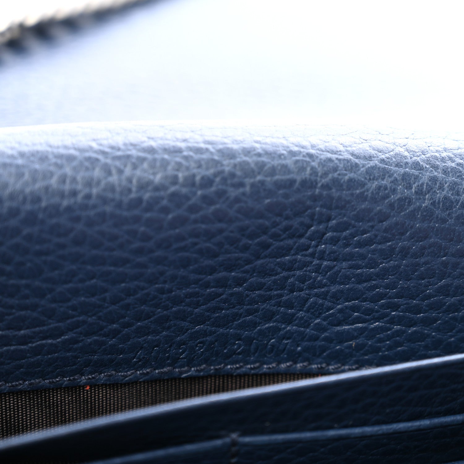 Gucci Dollar Calfskin Crystal Mini Dionysus Chain Wallet Blue Agata Black Diamond 7 of 10