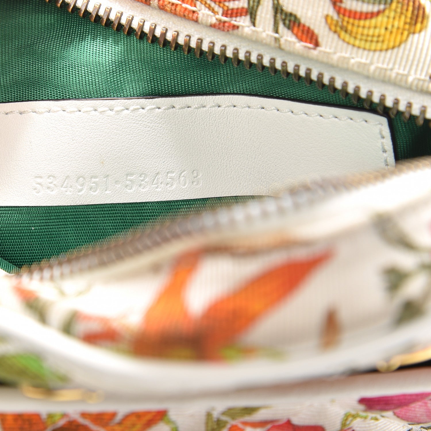 Gucci Canvas Flora Floral Trapuntata Mini Zumi Dome Shoulder Bag White 7 of 9