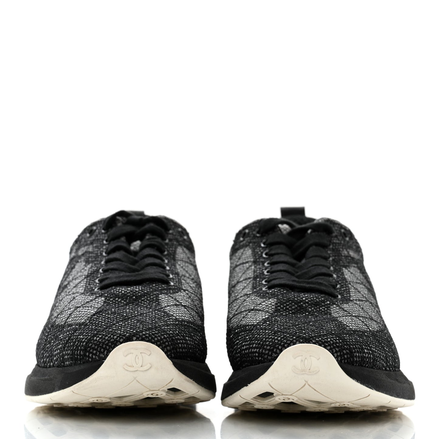 Mesh Embroidered CC Sneakers 38 Black