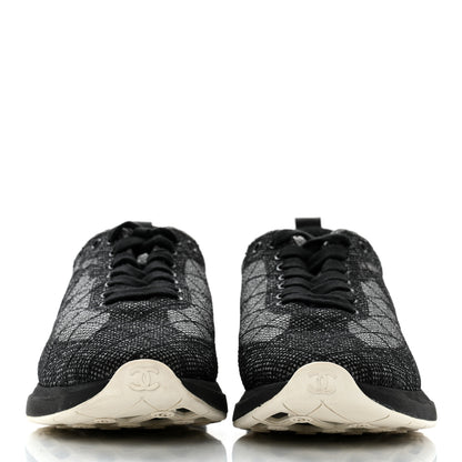 Chanel Mesh Embroidered CC Sneakers 38 Black 2 of 10