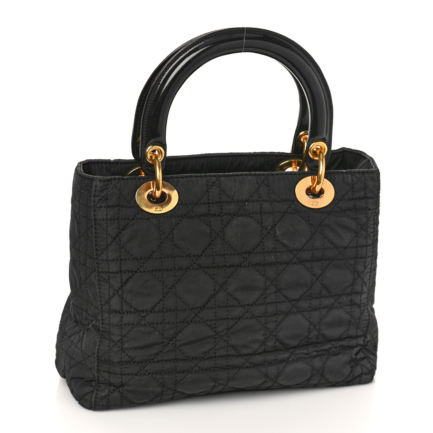 Christian Dior Nylon Cannage Medium Lady Dior Black 3 of 9