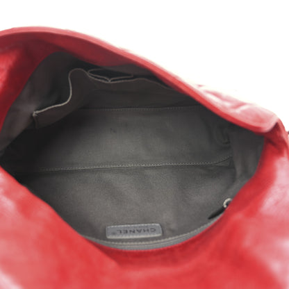 Chanel Glazed Calfskin Hobo Red 5 of 10