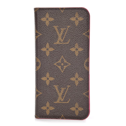 Louis Vuitton Monogram iPhone X Folio Case Rose Pop 1 of 9