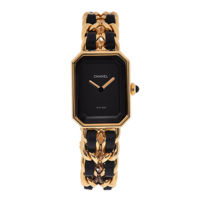 Chanel Stainless Steel Lambskin 20mm Chain Premiere Quartz Watch Gold S 1 of 5