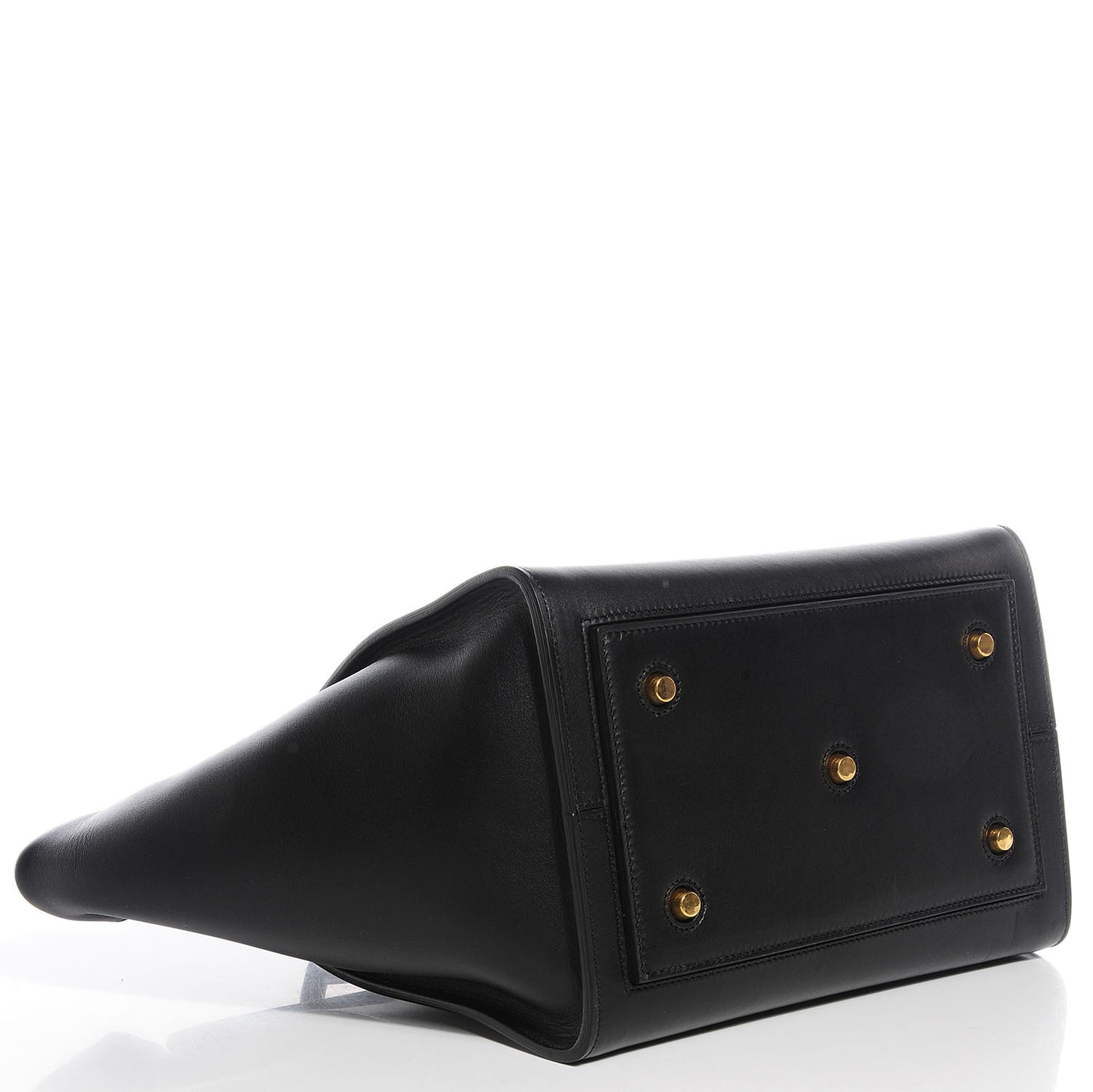 Smooth Calfskin Small Tie Knot Tote Black