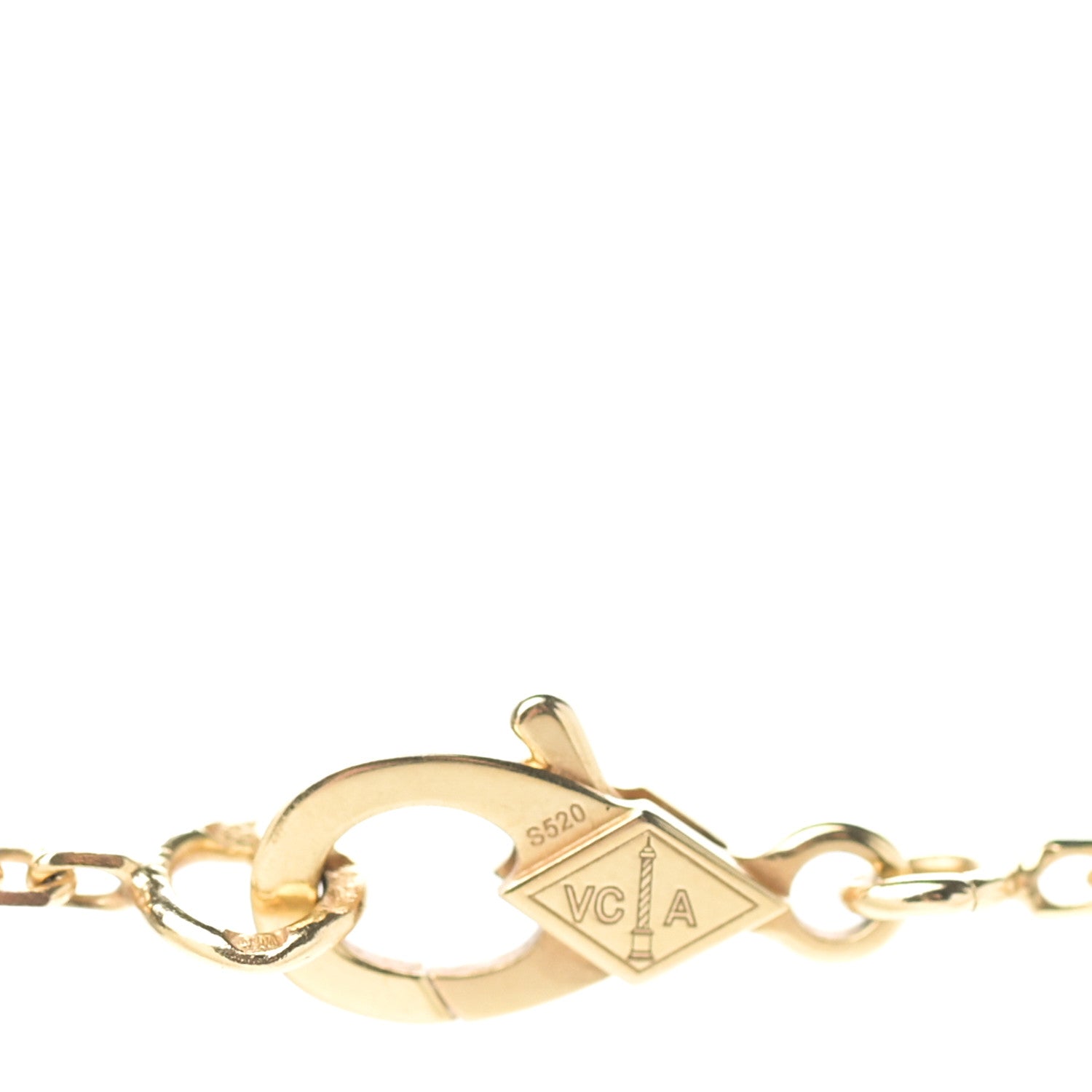 Van Cleef & Arpels 18K Yellow Gold Blue Sevres Porcelain Magic Alhambra Vendome Necklace 4 of 7
