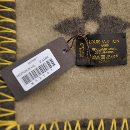 Louis Vuitton Lambswool Angora Monogram Blanket Marron 2 of 4
