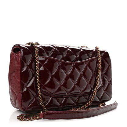 Chanel Patent Goatskin Quilted Medium CC Eyelet Flap Burgundy 3 of 12