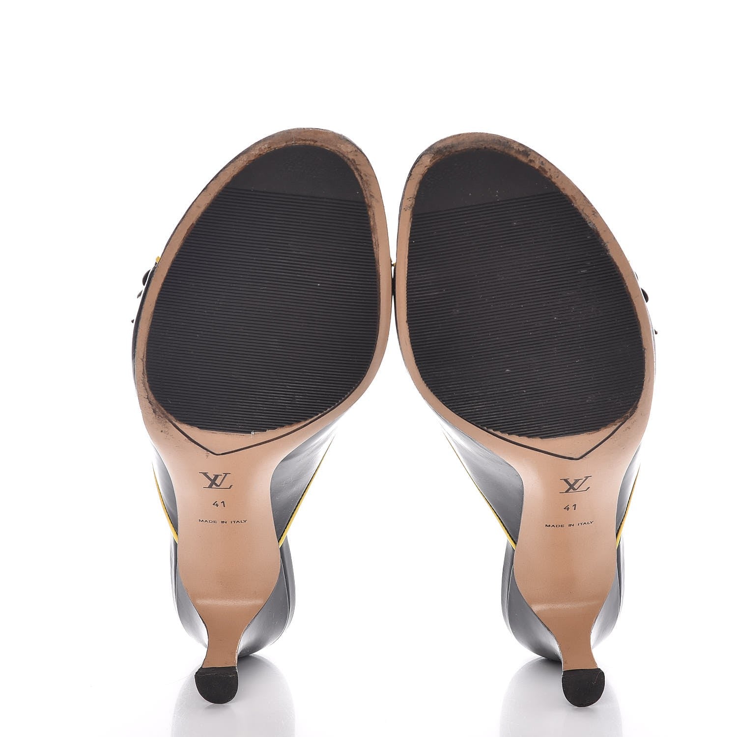 Louis Vuitton Glazed Calfskin Open Toe Mule Sandals 41 Black 7 of 15