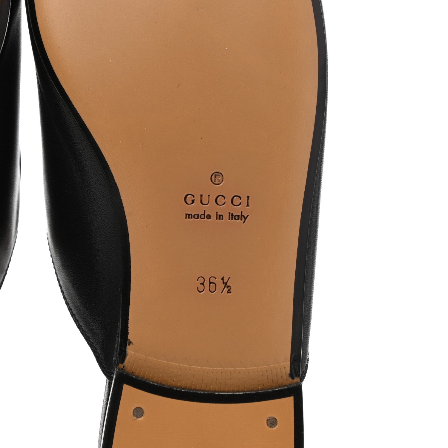Gucci Calfskin Womens Princetown Slippers 36.5 Black 6 of 9