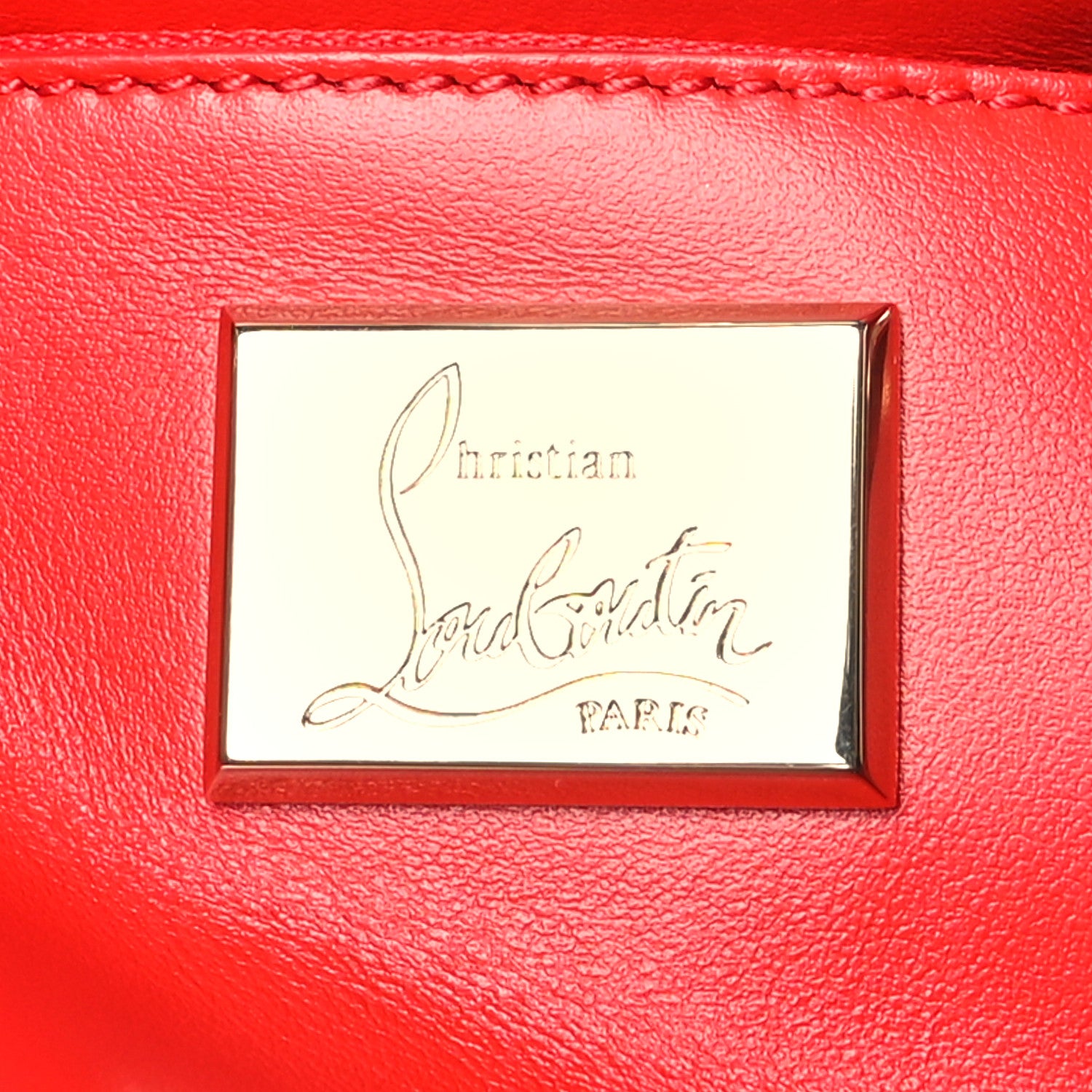 Christian Louboutin Calfskin Patent Leopard Studded Small Paloma Black 5 of 7